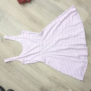 Lavender eyelet lined dress stretchy summer
